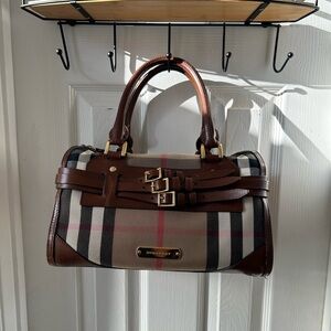 Burberry Alchester Bridle Bowling Bag.